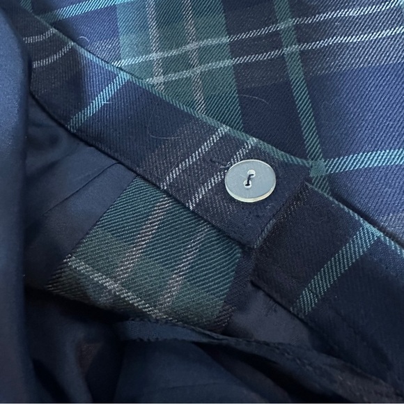 Vintage 90s Charter Club Blue Green Tartan Plaid Wrap Mini Skirt Women’s Size 14 - Picture 15 of 17